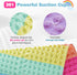 joiyota (33x17.3-Rainbow) Silicone Push Pop Bath Mat for Kids, CPC Certified Non-Slip Rainbow Bathtub Mat with Suction