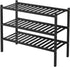 ROMGUAR CRAFT 3 Closet 27"x11"x20" Tier Bamboo Shoe Rack for Free Standing Wood Shoe Shelf Storage Organizer
