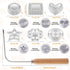 7 Pieces Rosettes Timbale Set, Rosette Iron with Handle, Lotus Flower Bunuelos Cookie Maker, Funnel Cake Kit
