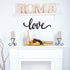Metal Wall Decor Rustic Letter Signs, Black Wall Art Hanging Word Cutout Decoration for Home (Love Style)