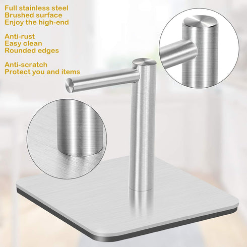 Heavy Duty Magnetic Paper Towel Holders with Strong Backing - Fits Large Paper Towels, Ideal for Kitchen Use