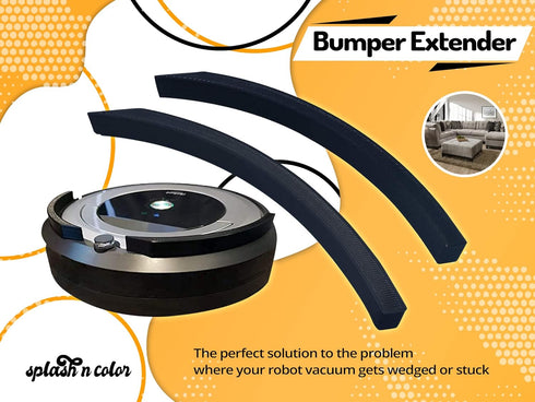SplashNColor Bumper Guard Height Adjuster for Roomba Eufy Vacuum Cleaner, 2 PCS, Easy to Install, Durable Material