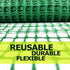 4'x100' 1 100FT Ashman Plastic Mesh Fence, Construction Barrier Netting, Green, Feet, Roll, Garden Fencing, Fences