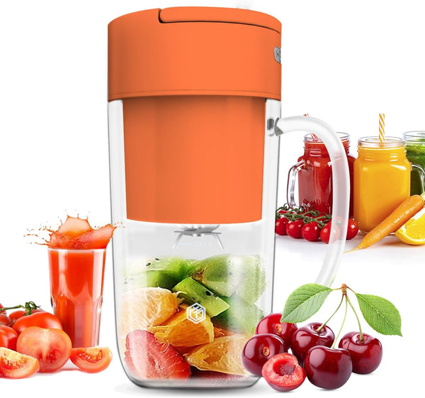Portable Blender, 10 oz Mini for Smoothies, Fruits, and Veggies, Rechargeable USB, Easy to Clean, Suitable for