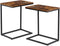SUPER DEAL C Shaped Side Table Set of 2, Small End Tables