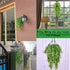 Fake Fern Artificial Hanging Ferns - UV Resistant Faux Greenery Plant for Wall, Wedding Party Decor (2Pcs)