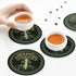 MINIOZE Set 6 Norse Viking Wicca Yule Yggdrasil Coasters of Coasters for Drinks Absorbent Double-Sided Leather PVC