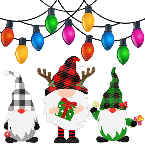 23 PCS Christmas Car Magnets, Reflective Christmas Decorations, Cute Gnome Magnets Set for Xmas Holiday Decoration