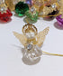 Angel Ornaments for Christmas Tree, Hanging Ornaments, Clear - Pack of 12
