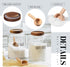 1 Sets 74 oz SiliFine Large Bath Salt Container with Wooden Scoop for Glass Bath Salt Jar with Airtight Lid Storage