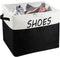 MUOUAKATE Large Entryway Shoe Storage Organizer, Shoe Basket for Entryway with Clear Cover,