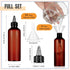24 (3.4 oz,Amber) Barydat Pcs Squeeze Bottle Twist Top Applicator Empty Hair Oiling Bottle with Funnels Refillable