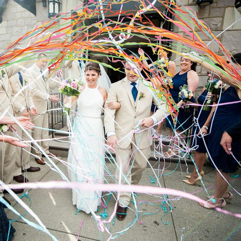 BEISHIDA Streamers Popper Hand Throw Streamers, No Mess Confetti for St. Patrick's Easter Celebration, Birthday Party