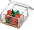 OfficeGoods Acrylic Desk Organizer – Elegant Odds & Ends Box with Gold Base for Home, Office, Kitchen, Bathroom - Small