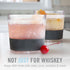 Host Freeze Cooling Cups Set of 2, Old Fashioned Glass with Silicone Band for Whiskey Gifts, Grey