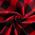 Buffalo Check Christmas Round Tablecloth - Cotton Linen Plaid Cover for 60 Inch Round Table Decoration