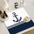Nautical Dish Drying Mat - Nautical Anchor Absorbent Dish Drying Mat for Kitchen Counter, Coffee Bar Mat, Coffee Maker Mat for Countertops, Dish Rack Drainer Mat, JL-GZD