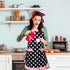 Violet Mist Vintage Apron for Women, Pink Polka Dot Retro Stylish with Pockets, Adjustable Neck Strap