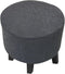 CRFATOP Waterproof Round Ottoman Covers Slipcover Stretch Footstool Protector Covers Soft Footrest