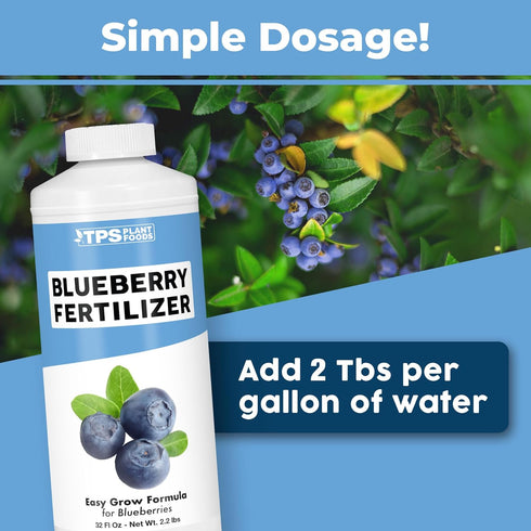 32 oz Blueberry Fertilizer Liquid Plant Food for Bigger Berries, Better Fruit Production & Stronger Root Development