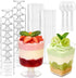 200 Pack 5 oz Plastic Dessert Cups with Spoons, Disposable Goblet Parfait