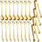 Leaf Coffee Spoons, Mini Serving Tongs, Appetizer Forks, Stainless Steel Dessert Spoons for Coffee Tea (20, Gold)