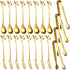 Leaf Coffee Spoons, Mini Serving Tongs, Appetizer Forks, Stainless Steel Dessert Spoons for Coffee Tea (20, Gold)