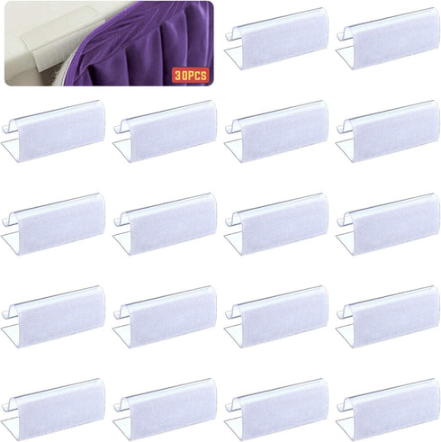 Hilitchi 30Pcs Table Cover Tablecloth Clips, EC Model Skirting Clips with Hook and Loop for Table 3/4inch - 1inch