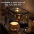 Stonebriar Bulk 50 Pack Unscented Smokeless Long Tea Light Candles, 8 Hour Extended Burn Time, White, 50 Count