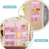 KIMBORA 2 Packs Small Baby Hanging Shoe Organizer Over the Door/Wall with Clear Mesh Pocket for Toddler Girl Bedroom