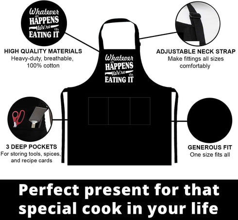 NewEleven Gift For Men, Dad, Husband, Him - Aprons For Men With Pockets