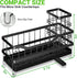 Countertop, Sponge Holder for Kitchen Sink, Self-Draining Sink Caddy Organizer with Removable Brush Holder, Rustproof