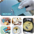 Blue Pan Scraper Dish Scraper Tool Set, 5 Pack Plastic Non-Scratch Food Scraper for Kitchen Cleaning