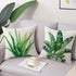 Outdoor Throw Pillow Covers 18x18, Set of 4 Waterproof Tropical Leaves Cushion Covers for Patio Garden