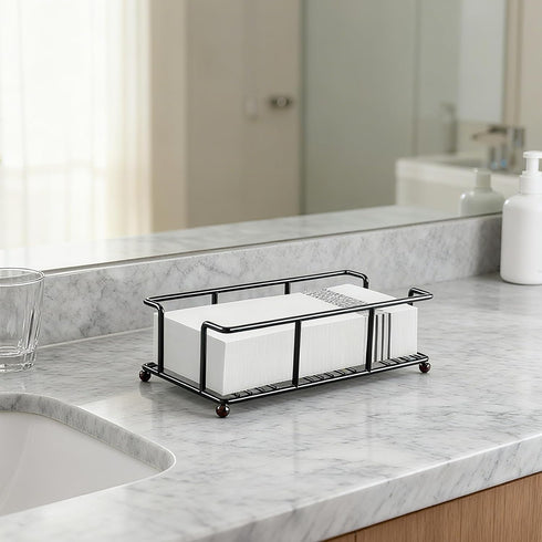 zizouoe Bathroom Paper Towel Holder Bathroom Guest Towel Holder Tray for Bathroom Napkin Holder Guest Towels Disposable