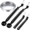 Coffee Machine Cleaning Set, 4 Pieces with Brush, Spoon, and 58 mm Stainless Steel Back Flush Insert