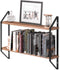 Wallniture Ponza 2-Tier Floating Bookshelf for Wall, 24 Inch Wall Shelves for
