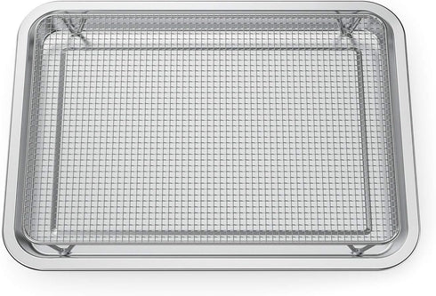 only fire Stainless Steel Baking Sheet with Rack, Roasting Pans for Smokers and Pellet Grills, Great Kitchen Accessories