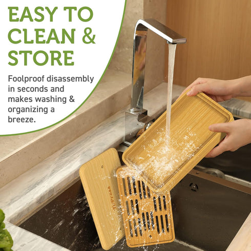 16oz, Bamboo Tofu Press, Built in Tofu Strainer and Drip Tray with Cheesecloth- Easily Remove Water from Tofu, Tofu