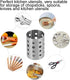 Stainless Steel Kitchen Utensil Holder, Tableware Organizer with Bottom Drain Hole for Home Storage