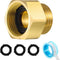 Dreyoo 1 Pack Hose Bib Brass Adapter, 1-1/16 Inch Fine Thread Female