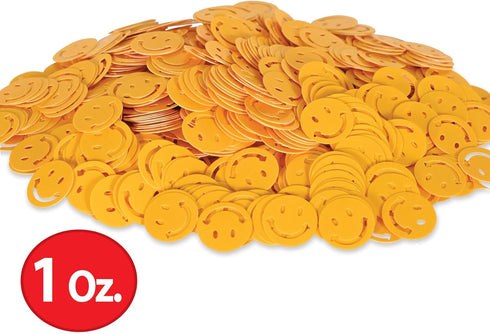 Beistle Fanci-Fetti Smile Faces Party Supplies, 1 oz, Yellow