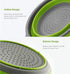 2 Pack Kitchen Foldable Silicone Strainer Colanders - Collapsible with Handles, Space-Saver for Draining Pasta,
