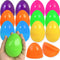 UOUYOO Empty plastic eggs 3.4 inch unfilled plastic Easter eggs for Easter