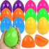 UOUYOO Empty plastic eggs 3.4 inch unfilled plastic Easter eggs for Easter