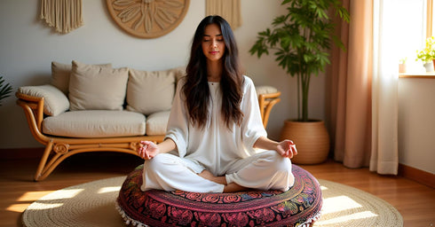4 32" ICC Large Round seat Floor Cushion Chair Ottoman Cover Pouf Pillow Meditation Floor Cushions Cases Seating
