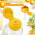24 (12oz) Pcs Clear Plastic Honey Bottles Plastic Skep Style Jar Honey Squeeze Bottle Empty Refillable Honey Dispenser