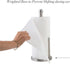 Kitchen Details Countertop Single Tear Paper Towel Holder, Free Standing with Weighted Bottom, Stainless Steel