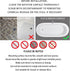 Yimobra Non Slip Bath Mat, 34.5"x15.5" Long Tub Mat with Suction Cups, Machine Washable, White
