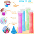 Set 50 2 Freezer Pop Bags Including Disposable Ice Popsicles Molds Popsicle Holders for Kids, Popsicle Bags With Zip